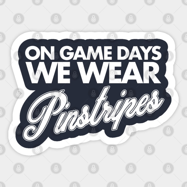 Game Day Pinstripes Sticker by PopCultureShirts